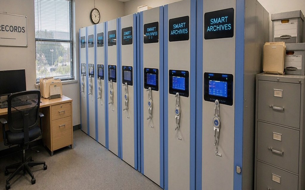 Newest Smart Mobile Shelving installed in a government archives room