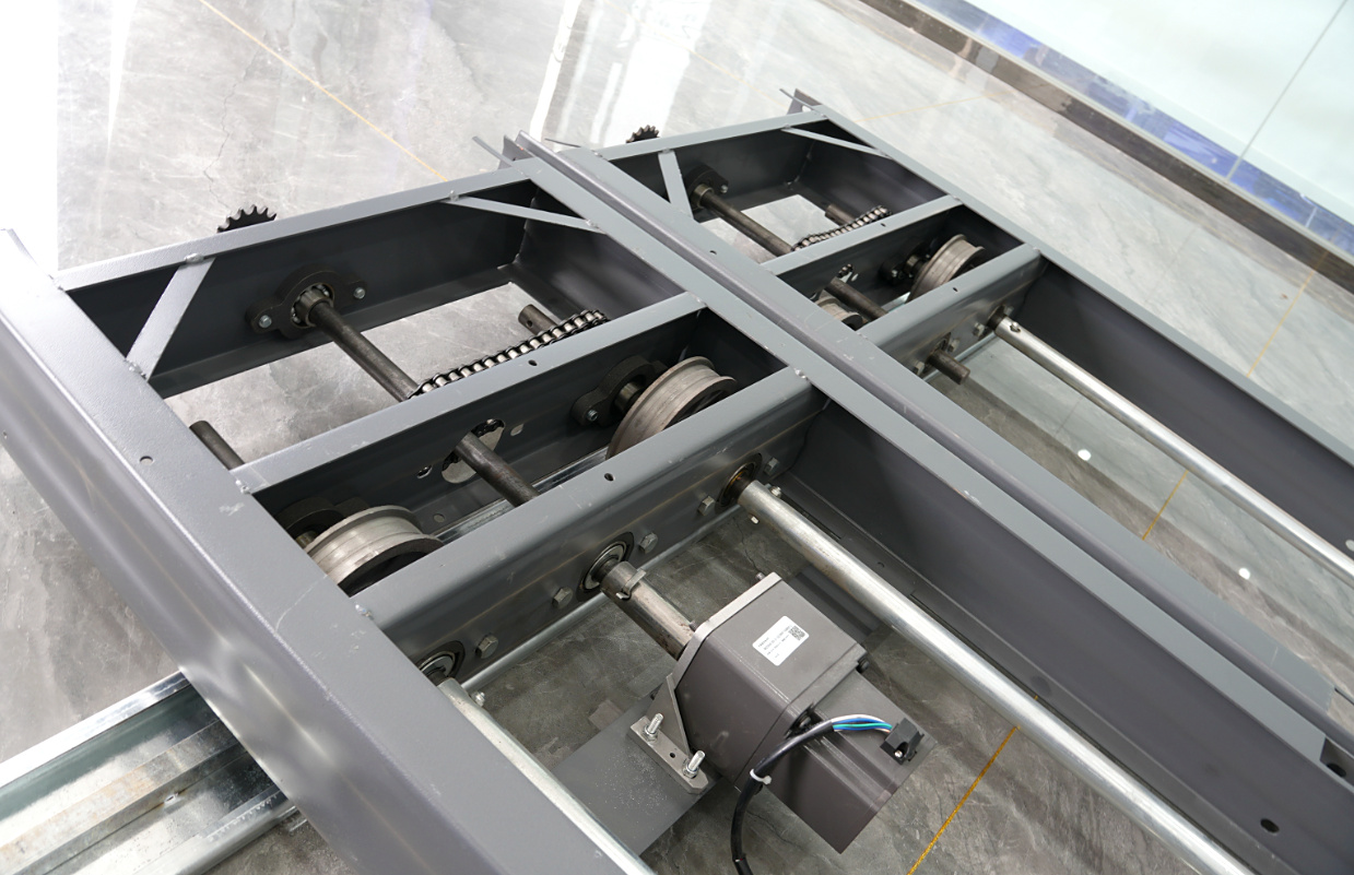 0.5 kW motor mounted on the drive chassis of a smart shelving bay